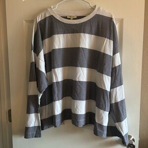 Madewell Easy Crewneck Long-Sleeve Tee, Size XL